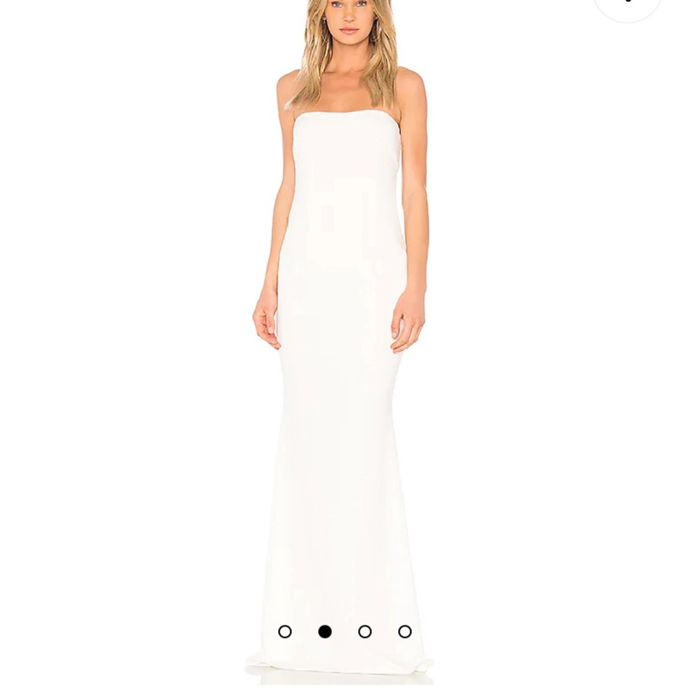 Katie May white sleeveless gown. Unworn, tags on